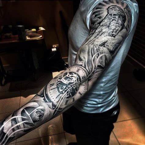 black and grey sleeve tattoo ideas|easy black and grey tattoo.